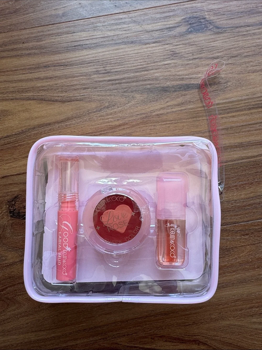 Kevin & Coco Beauty Bundle | Lip Gloss Set, Lip Mask, Blush, Cosmetic Bag + Lip